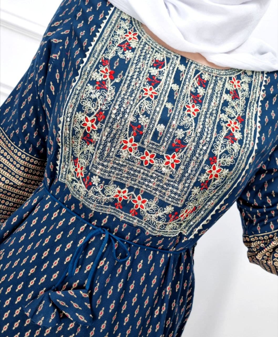 ساحلی نخ اورجینال کورتای سوزندوزی هندی اصلی/کد899 — تصویر ۵
