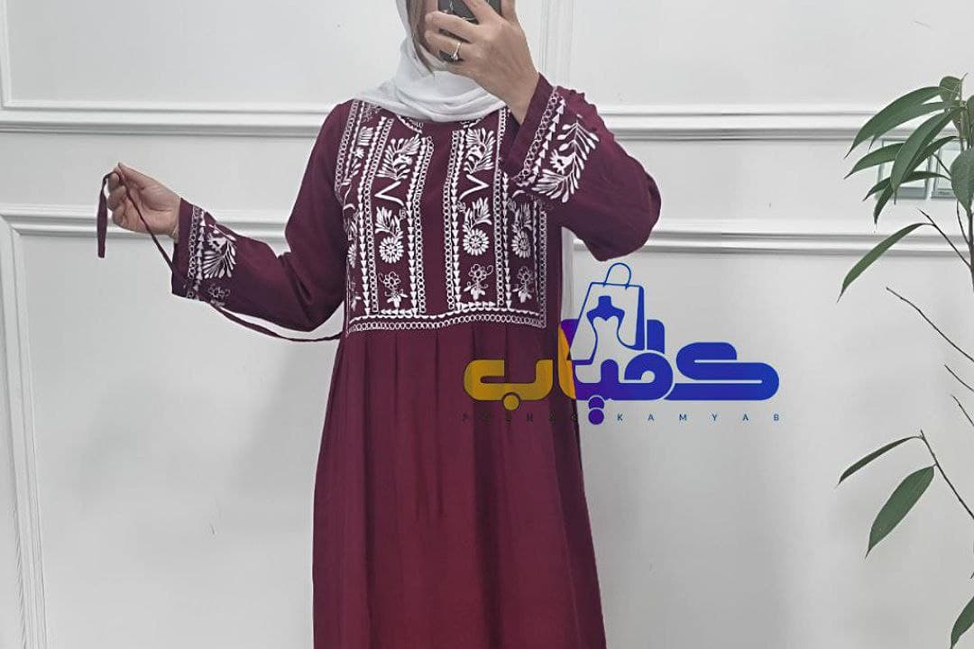 ساحلی مانتویی نخی راحتی گلدوزی چاپی طرح الهه/کد877