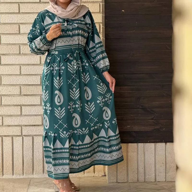 پیراهن ساحلی فلوربوگاتی حاشیه دار/کد856 — تصویر ۲