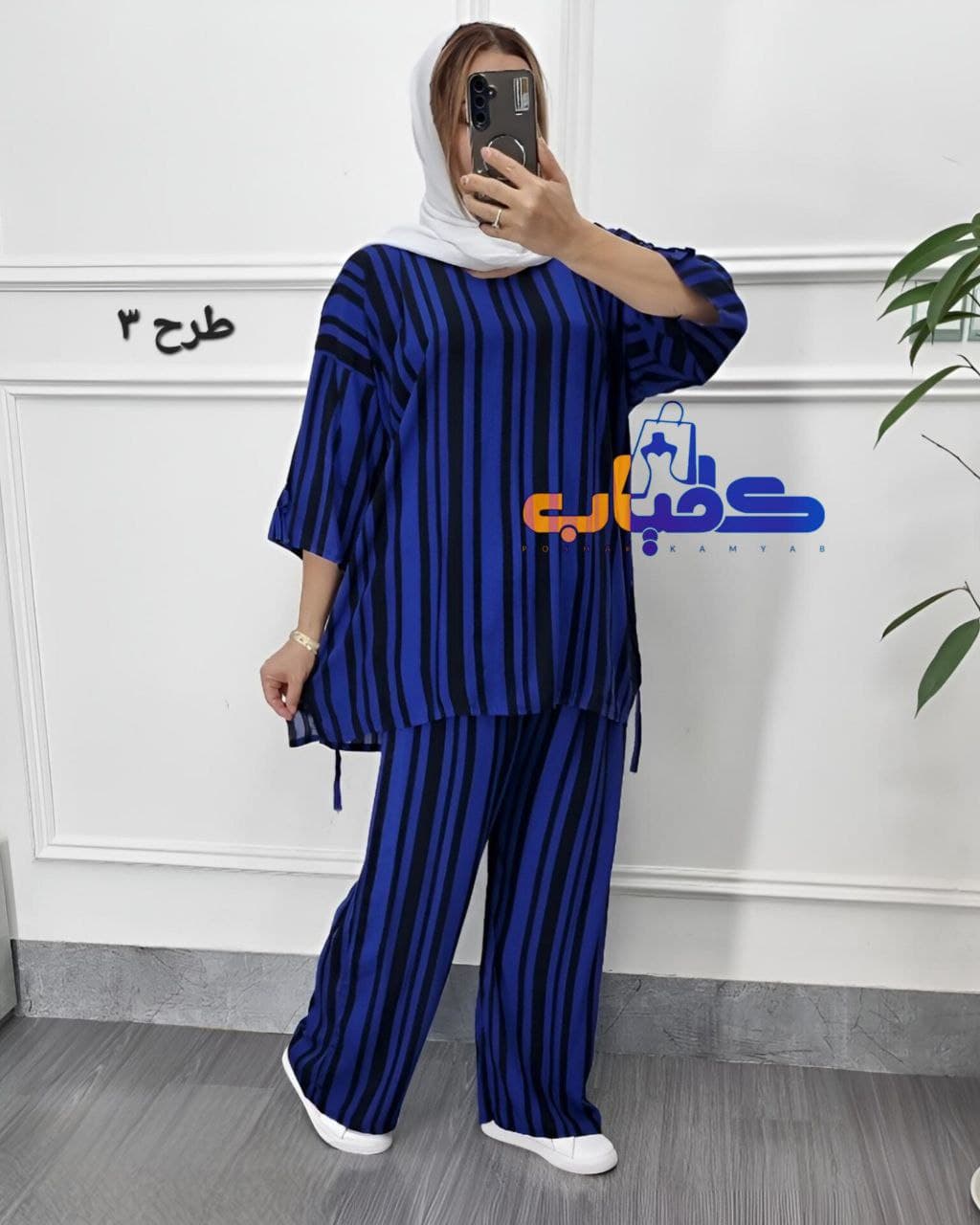 ست بلوزشلوارراحتی آستین سربع قواره دار/کد813 — تصویر ۵