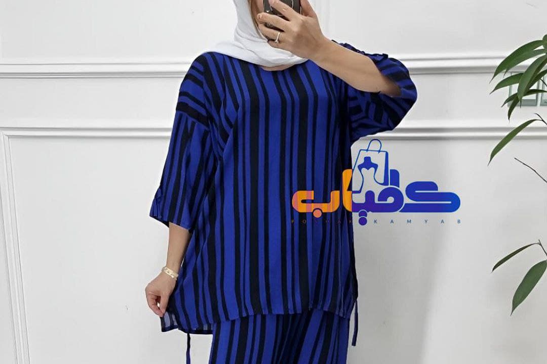 ست بلوزشلوارراحتی آستین سربع قواره دار/کد813