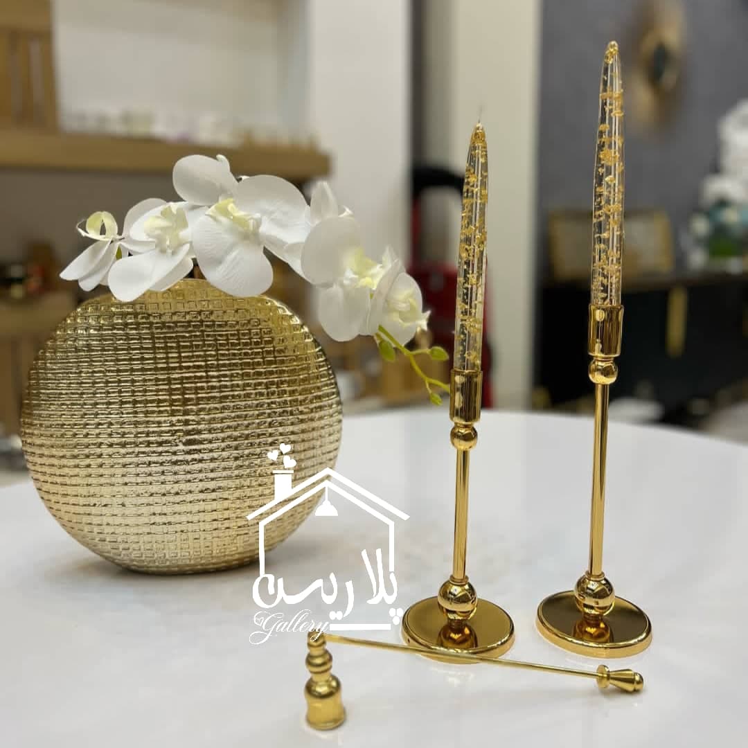 جاشمعی/شمعدان رومیزی مدرن زارا (zara )طلایی ۱۲۱۶۵