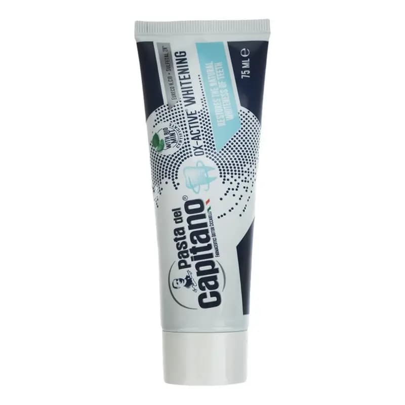 خمیردندان سفید کننده پاستا دل کاپیتانو مدل OX-active Whitening حجم 75 میلی لیتر