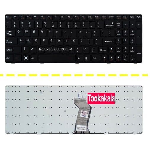 کیبرد لپ تاپ لنوو Keyboard Lenovo G500 مشکی-با فریم — تصویر ۲