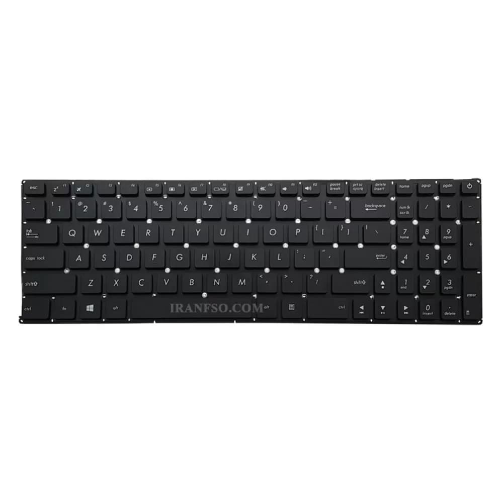 کیبرد لپ تاپ ایسوس X540 مشکی-اینترکوچک بدون فریم به همراه کلید پاور — تصویر ۴