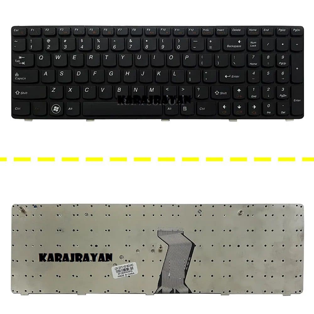 کیبرد لپ تاپ لنوو IdeaPad G570 مشکی-با فریم