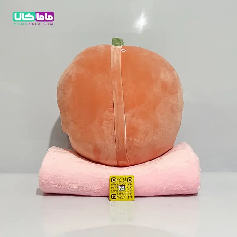 عروسک توت فرنگی بالشتی پتودار + گرمکن دست مدل خرگوش 50 سانتیمتر — تصویر ۷
