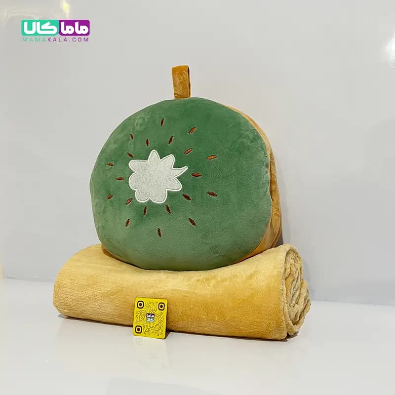 عروسک کیوی بالشتی پتودار + گرمکن دست 50 سانتیمتر — تصویر ۳