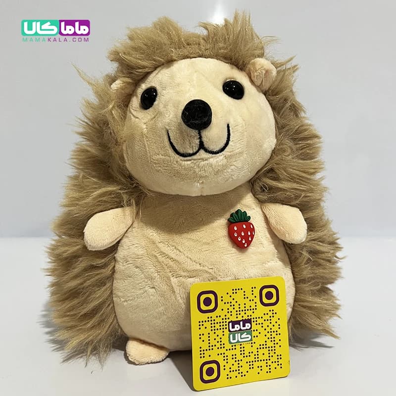 عروسک جوجه تیغی قهوه ای مدل توت فرنگی 25 سانتیمتر — تصویر ۶