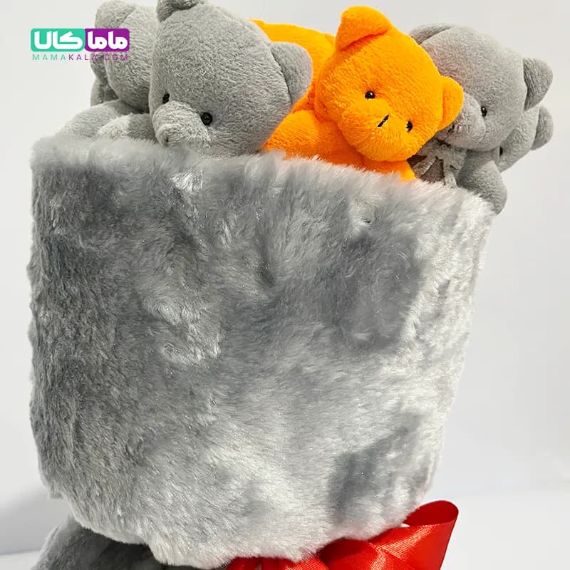 بوکت دسته گل نوکمدادی عروسک خرس تدی کد 13 — تصویر ۳