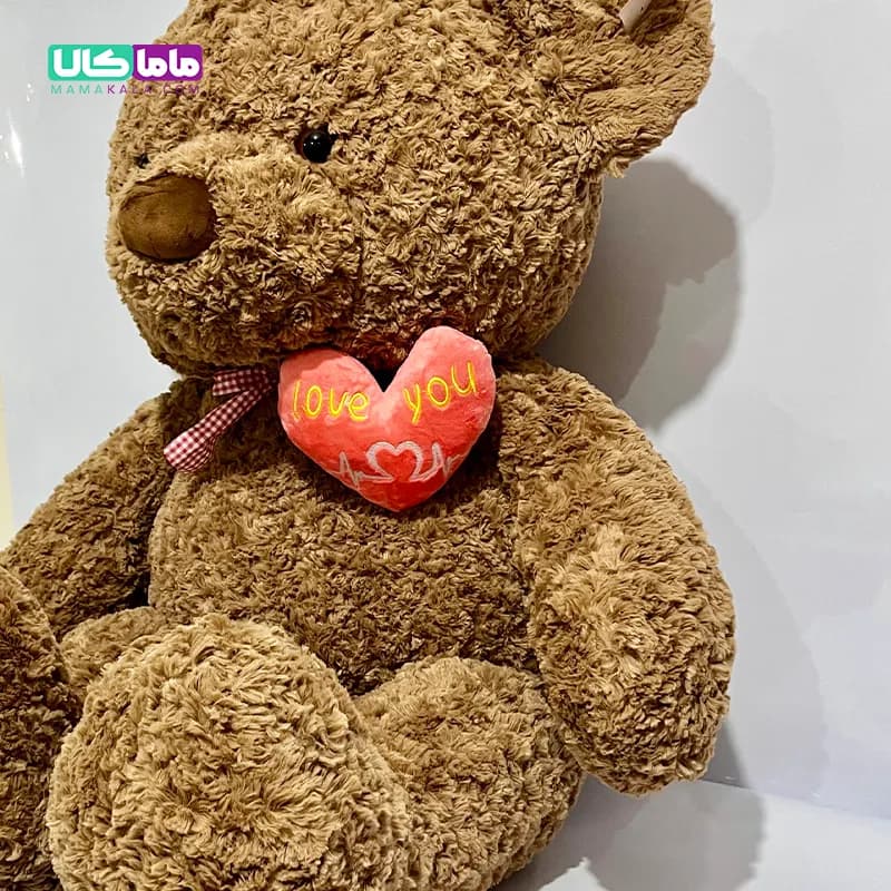 عروسک خرس تدی مدل قلب مغناطیسی قهوه ای 120 سانتیمتر — تصویر ۸