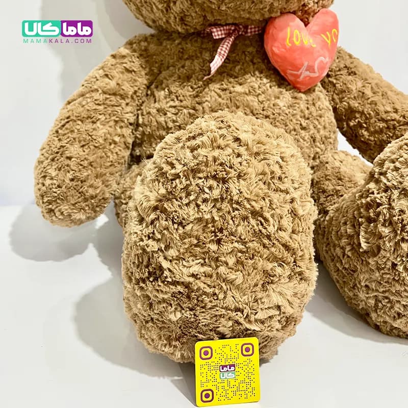 عروسک خرس تدی مدل قلب مغناطیسی قهوه ای 120 سانتیمتر — تصویر ۶