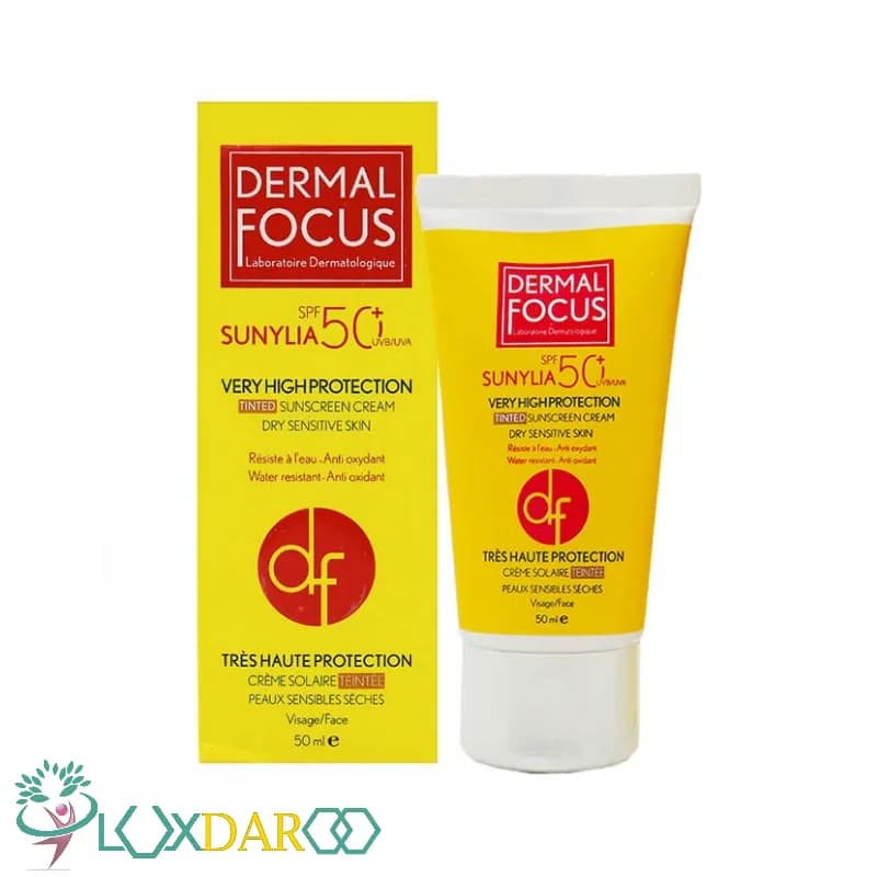کرم ضد آفتاب رنگی پوست خشک سانیلیا درمال فوکوس SPF50+