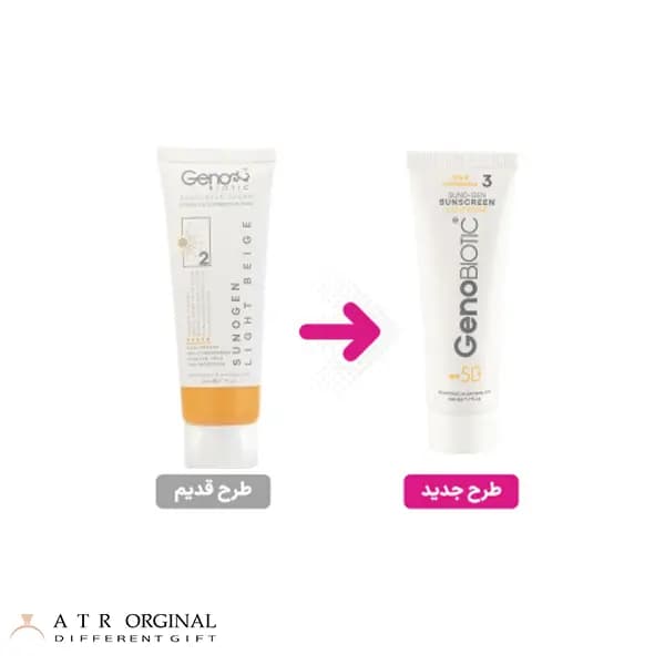 کرم ضد آفتاب بژ روشن ژنو بایوتیک اس پی اف 50 مخصوص پوست چرب و مختلط — تصویر ۲