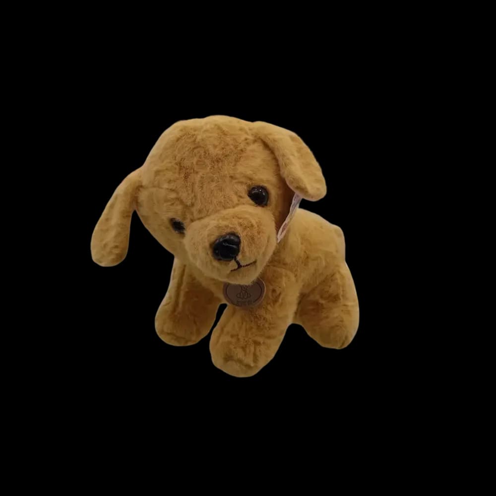 سگ عروسکی نشسته رنگ قهوه‌ای