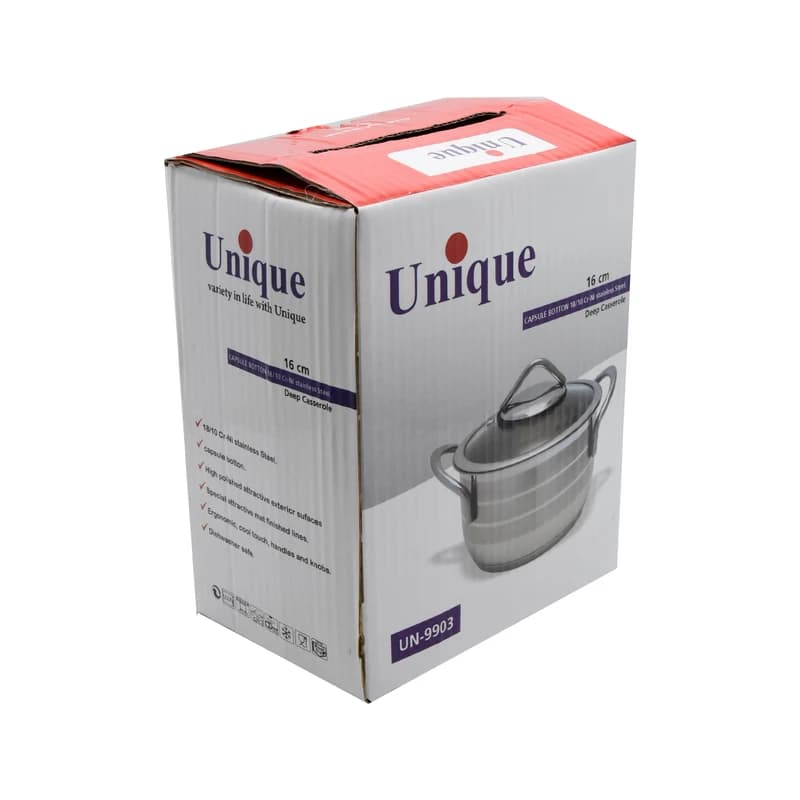 قابلمه استیل سایز 16 یونیک کد UN-9903 — تصویر ۵