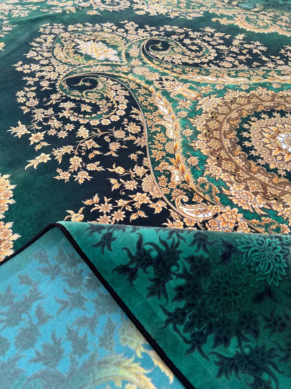 فرش 1200 شانه نئو کلاسیک کد 006052 سبز — تصویر ۵