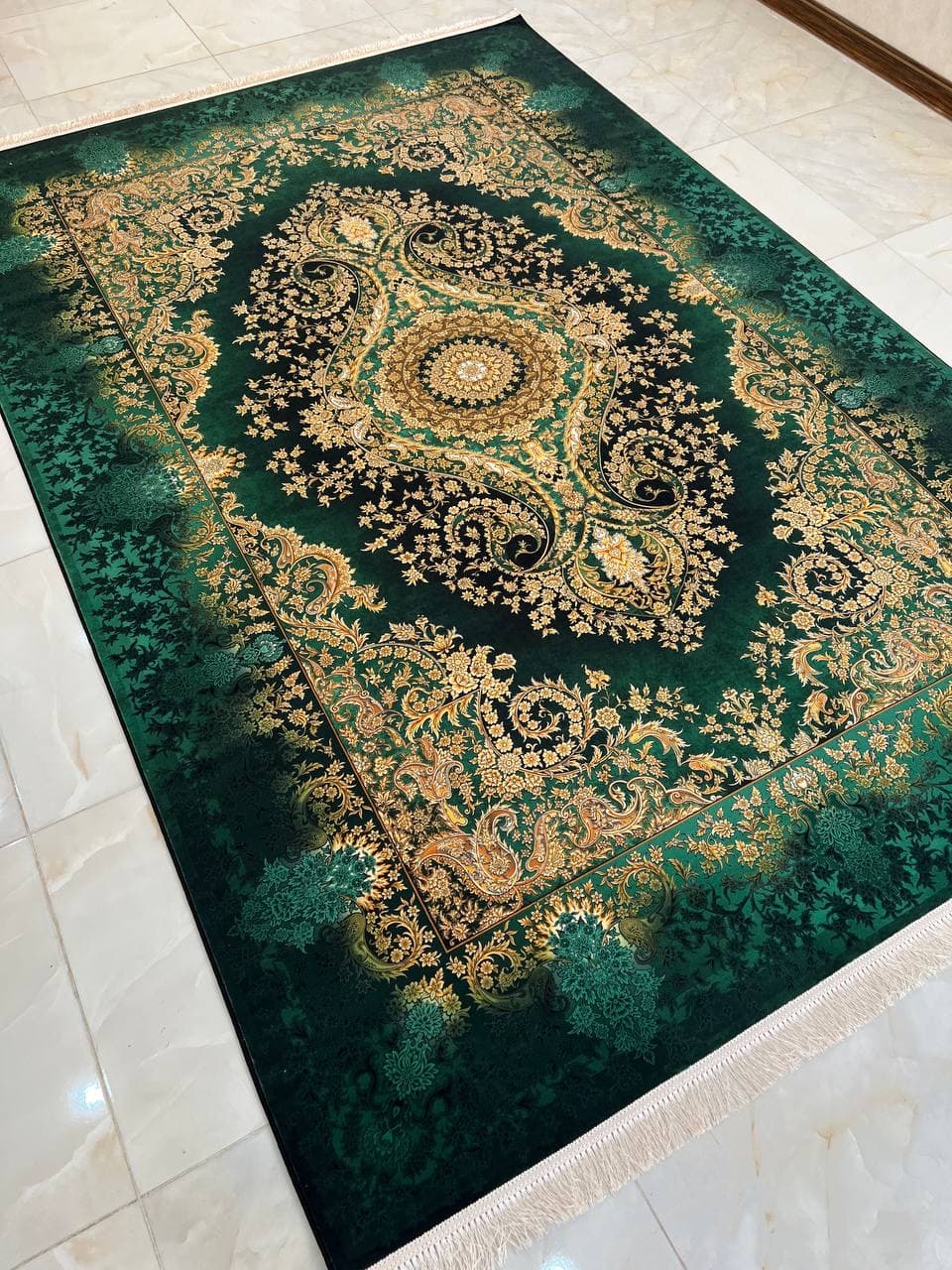 فرش 1200 شانه نئو کلاسیک کد 006052 سبز — تصویر ۷