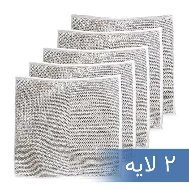 اسکاچ و دستمال توری مدل دو لایه بسته 5 عددی کد N522 — تصویر ۳