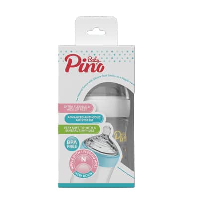 شیشه شیر بدو تولد (۱۵۰ میلی لیتر) | پینو بِی بی (Pino Baby) — تصویر ۲