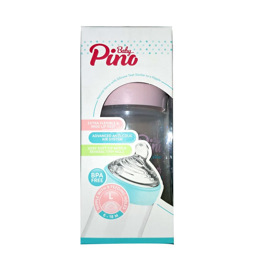 شیشه شیر نوزاد و کودک 150 میلی لیتر سایز اسمال | پینو بِی بی (Pino-Baby)