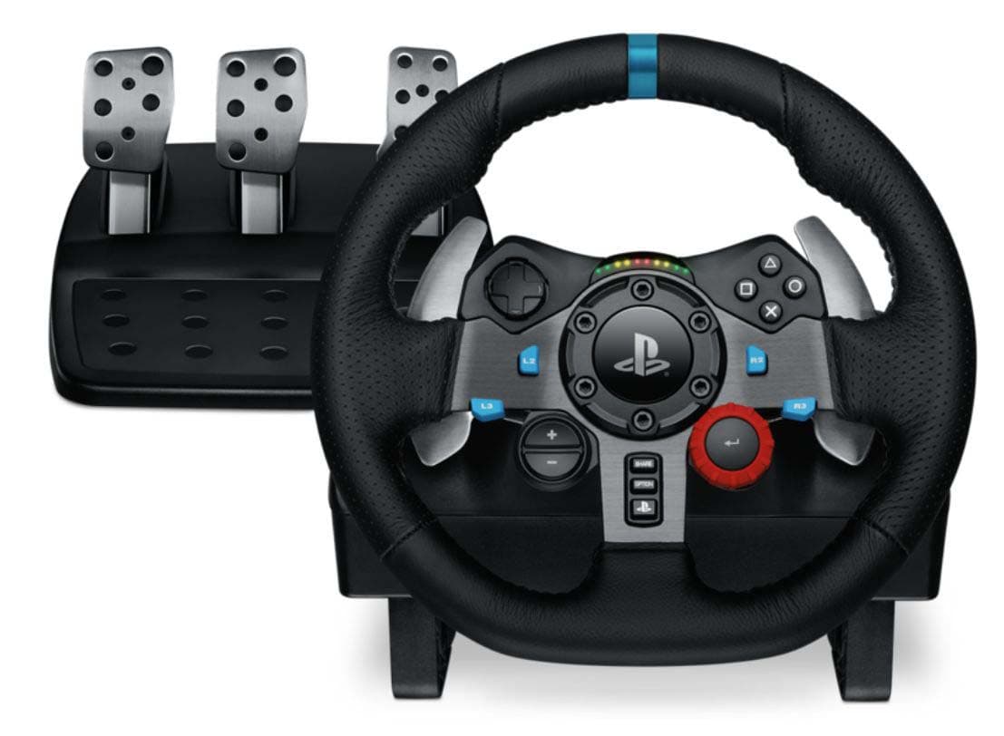 فرمان بازی Logitech G29 + استند رانندگی VRS + تعویض دنده Shifter — تصویر ۳