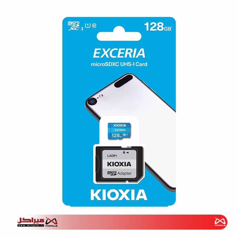 کارت حافظه micro SDXC کیوکسیا مدل EXCERIA کلاس 10 استاندارد UHS-I U1 سرعت 100MBps ظرفیت 128 گیگابایت به همراه آداپتور SD — تصویر ۳