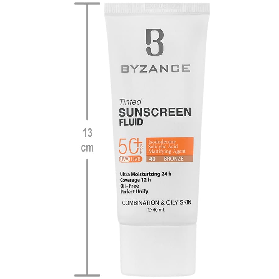 ضدآفتاب رنگي SPF50 برنز (40) پوست چرب بيزانس — تصویر ۴