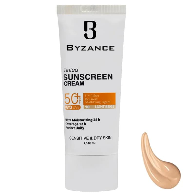 ضدآفتاب رنگي SPF50 بژ روشن (10) پوست خشك بیزانس