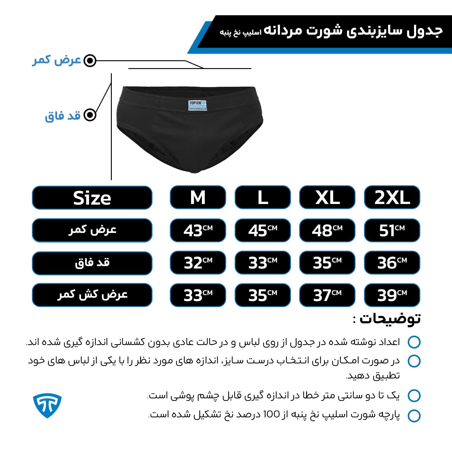 شورت اسلیپ پنبه کش لیفه ای (پک 3 عددی) مشکی — تصویر ۲