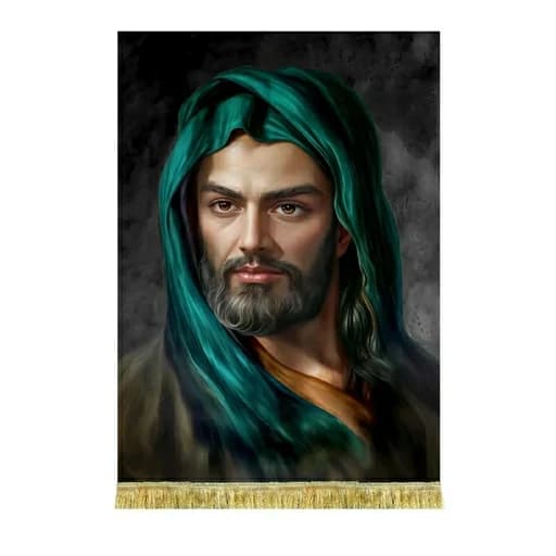 کتیبه مخمل شمایل امام حسین(ع)
