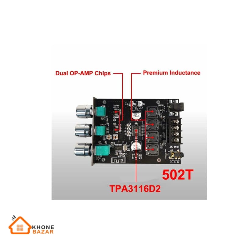 بُرد آمپلی فایر بلوتوثی مدل S.O.S-BT502T — تصویر ۲