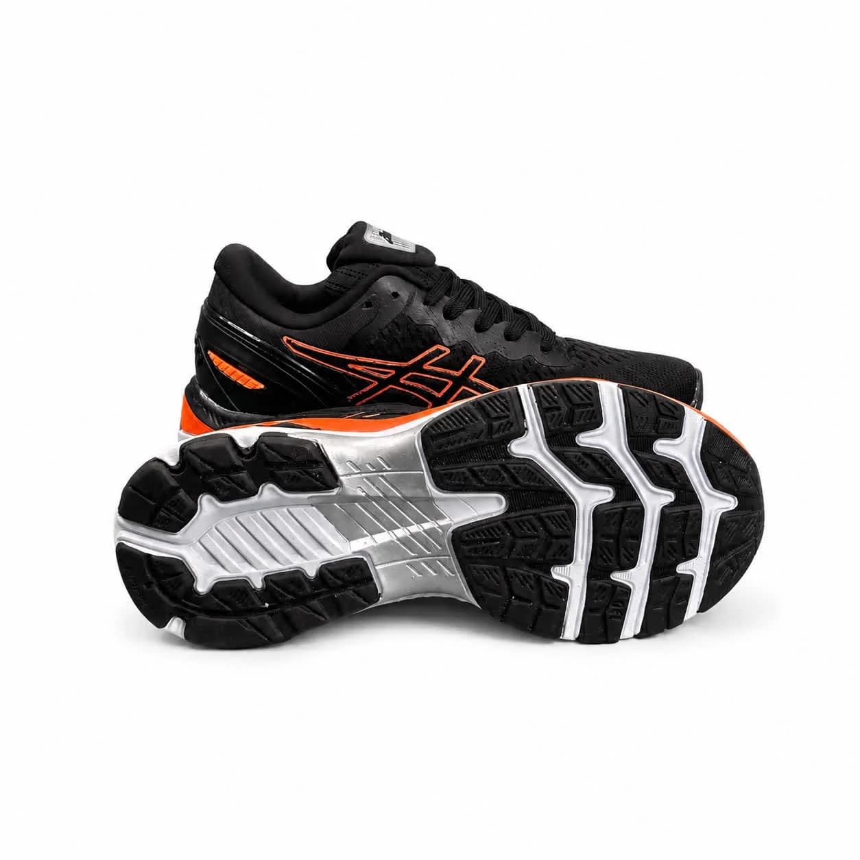 کتونی زنانه مدل اسیکس رانینگ مشکی نارنجی Asics — تصویر ۴