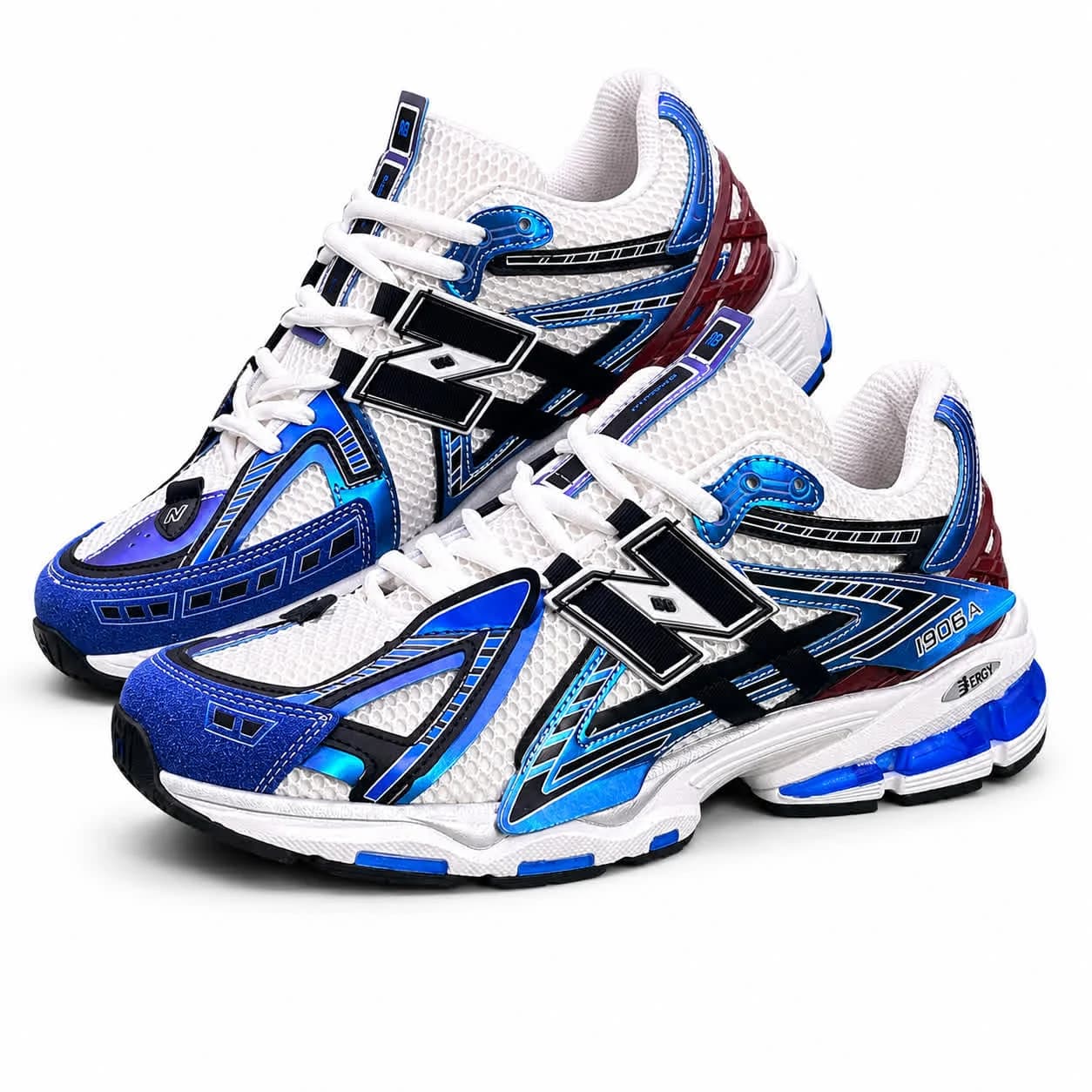 کتونی مردانه و بزرگپا نیوبالانس آبی هفت رنگ New BALANCE 1906 — تصویر ۲
