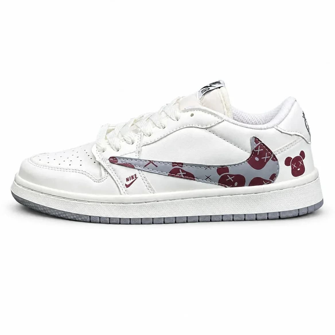 کفش کتانی مردانه مدل نایکی ترویس (کیفیت=اورجینال) کرم طوسی Nike travis