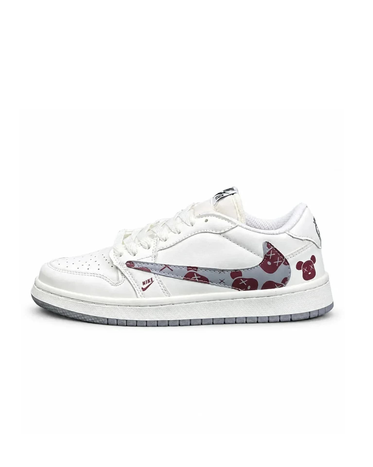 کفش کتانی مردانه مدل نایکی ترویس (کیفیت=اورجینال) کرم طوسی Nike travis — تصویر ۶