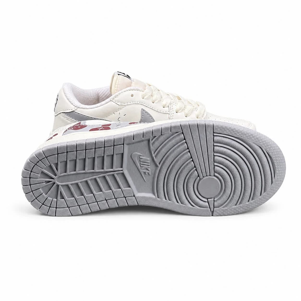 کفش کتانی مردانه مدل نایکی ترویس (کیفیت=اورجینال) کرم طوسی Nike travis — تصویر ۴