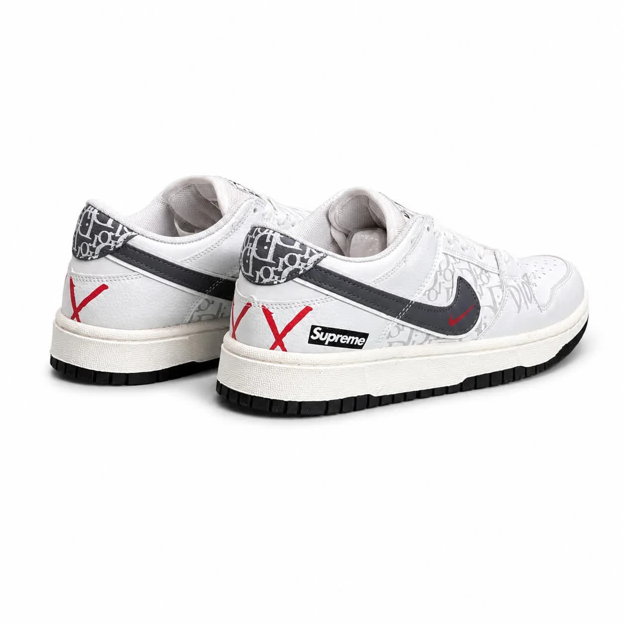 کتونی مردانه مدل نایک جردن سفید نایک طوسی Nike Jordan — تصویر ۳