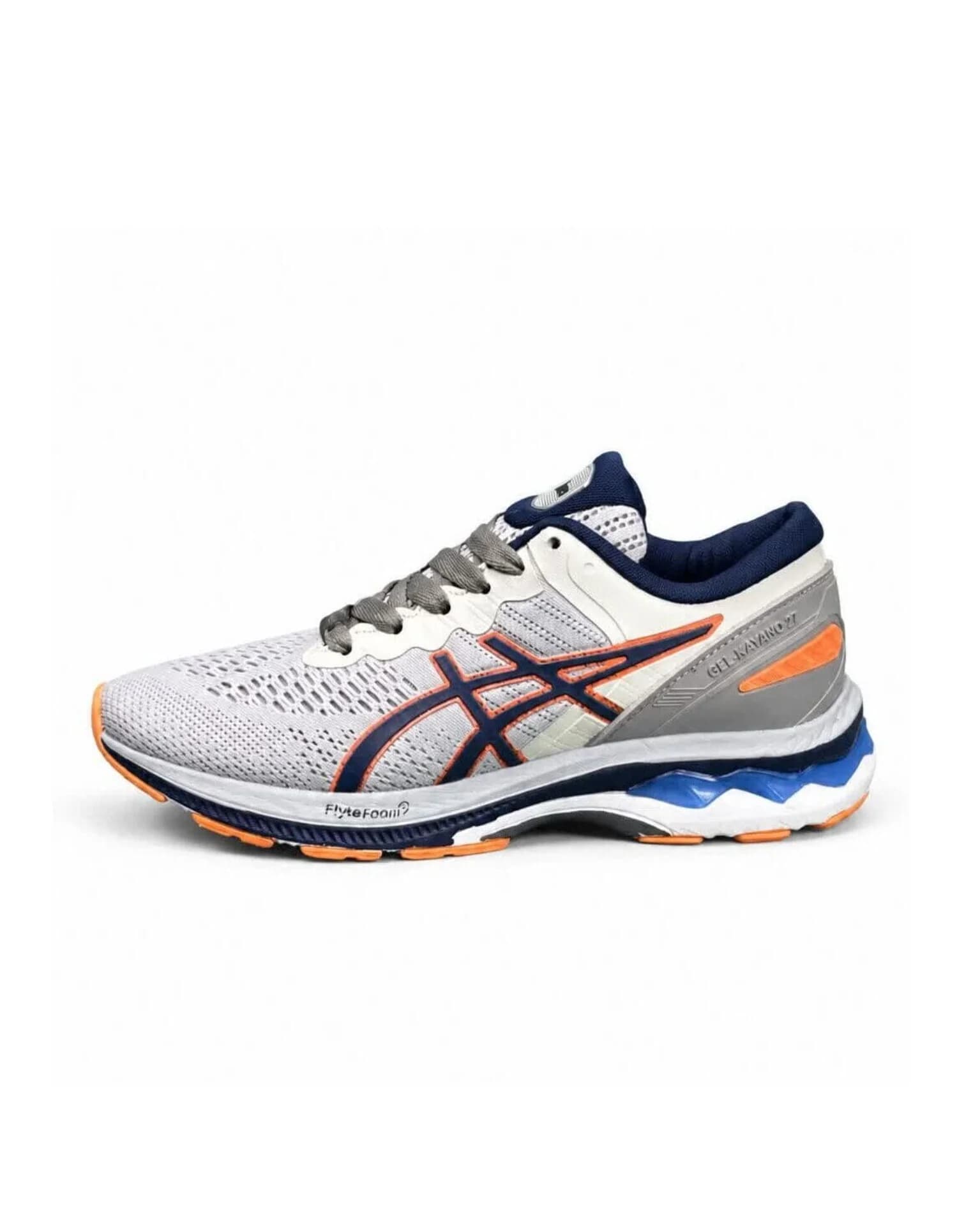 کتونی مردانه مدل اسیکس رانینگ طوسی نارنجی Asics — تصویر ۶