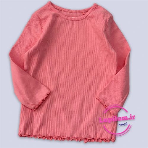 بلوز کبریتی دخترانه صورتی چیندار