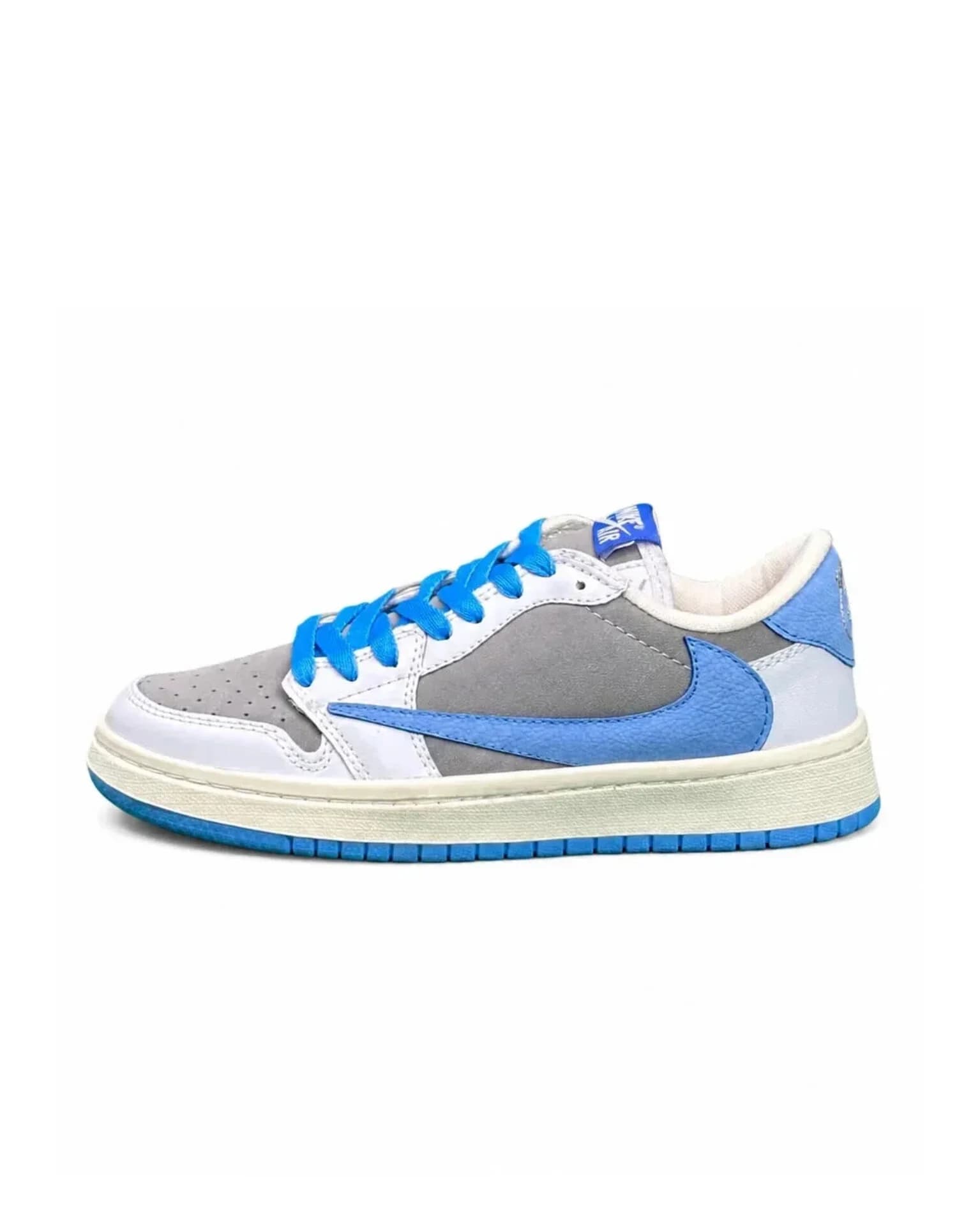 کفش کتانی مردانه و زنانه مدل نایکی ترویس آبی طوسی Nike travis — تصویر ۶