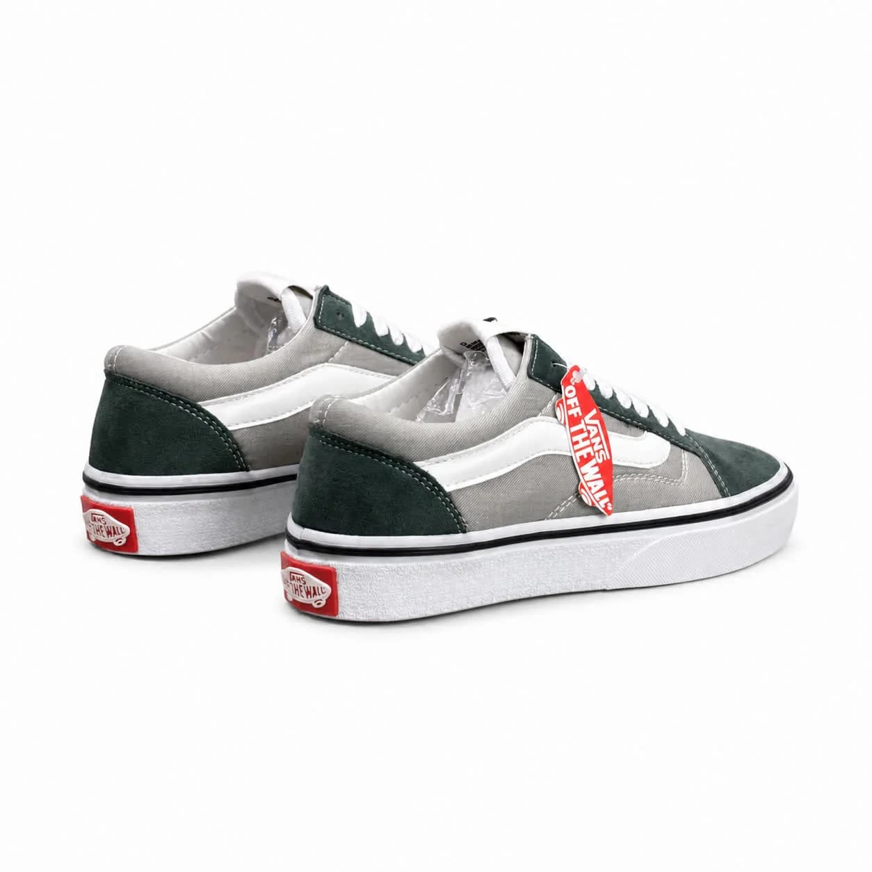 کفش کتانی زنانه و مردانه مدل ونس اولداسکول سبزلجنی Vans oldskool — تصویر ۳