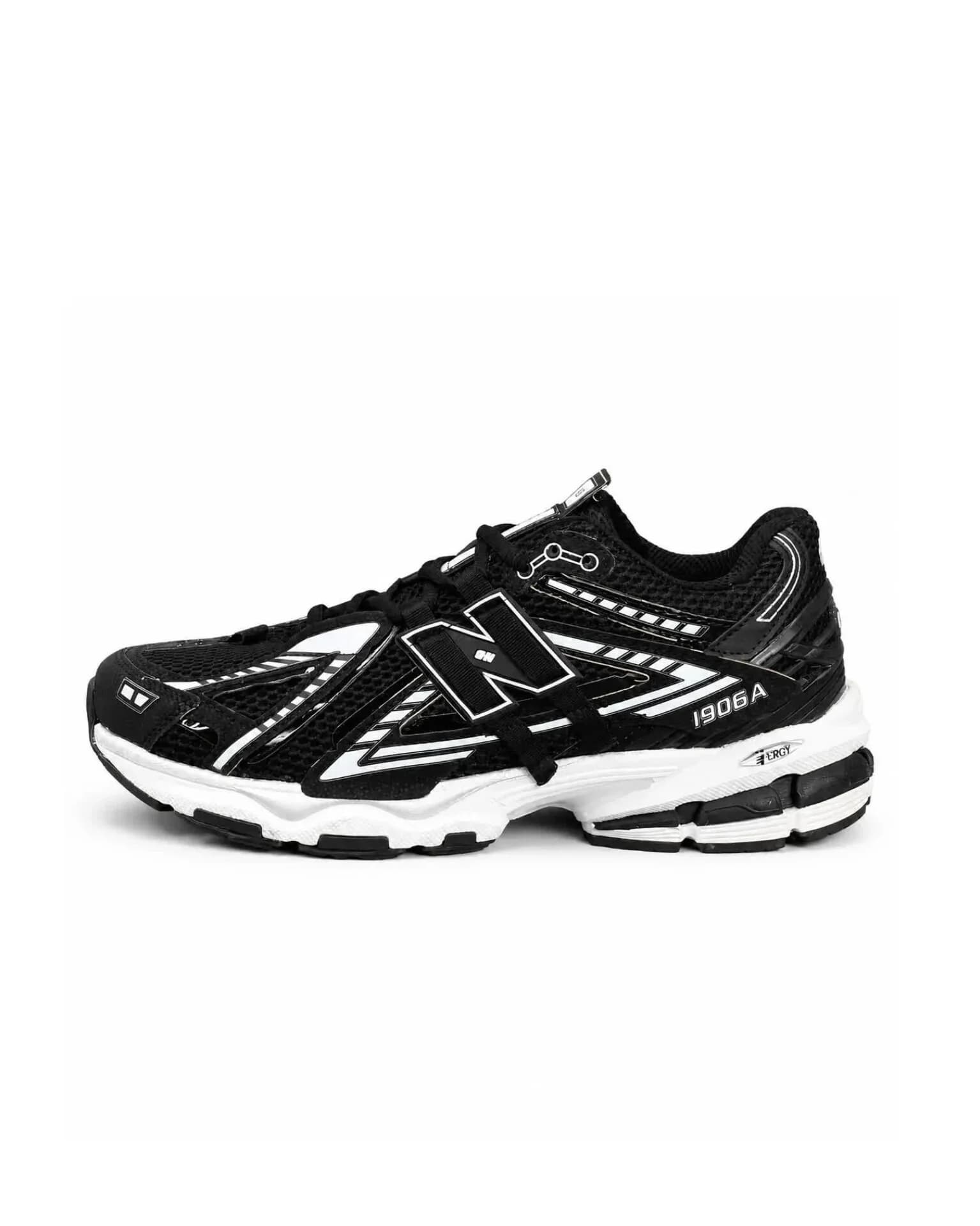 کتونی مردانه و بزرگ پا نیوبالانس مشکی سفید New BALANCE 1906 — تصویر ۶