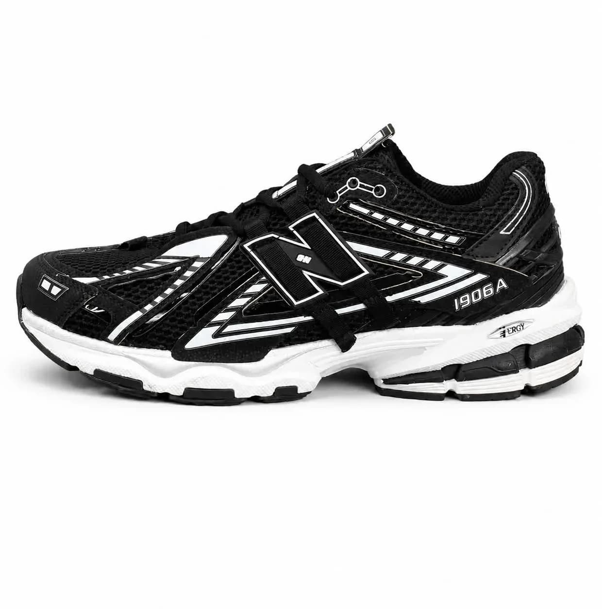 کتونی مردانه و بزرگ پا نیوبالانس مشکی سفید New BALANCE 1906