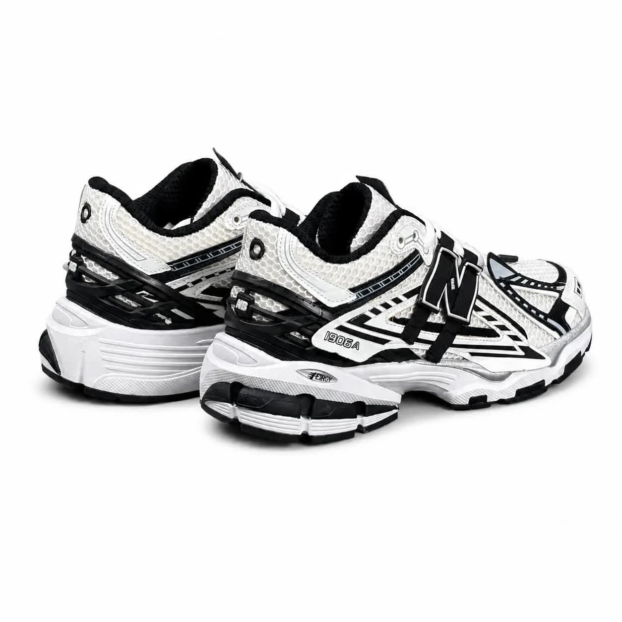 کتونی مردانه و بزرگ پا نیوبالانس سفید مشکی New BALANCE 1906 — تصویر ۵