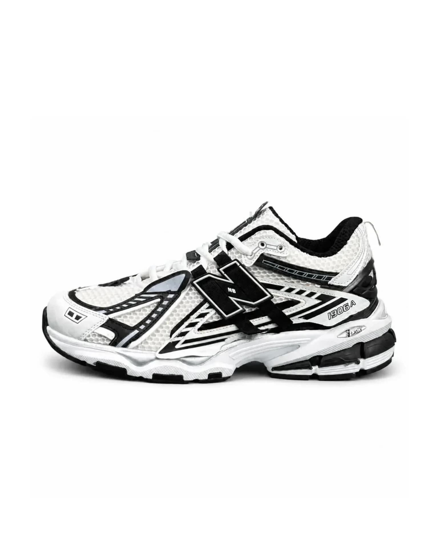 کتونی مردانه و بزرگ پا نیوبالانس سفید مشکی New BALANCE 1906 — تصویر ۶