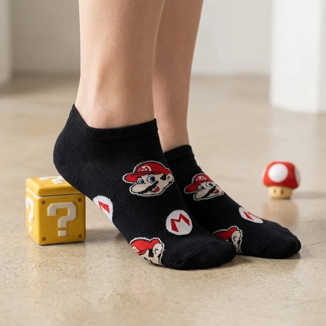 جوراب سوپر ماریو مشکی Super Mario