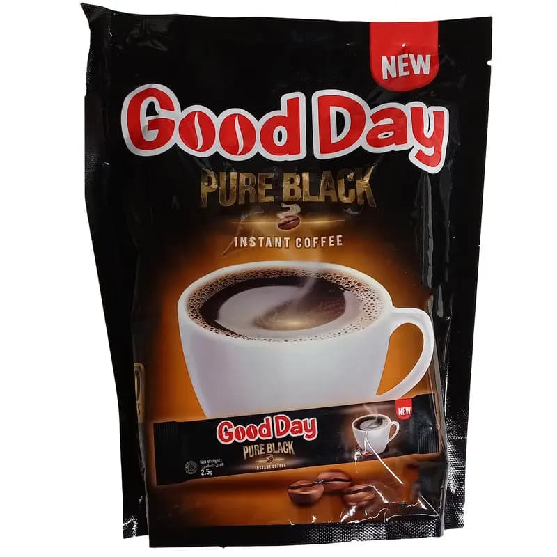 قهوه فوری گوددی Good day مدل Pure Black بسته 40 عددی