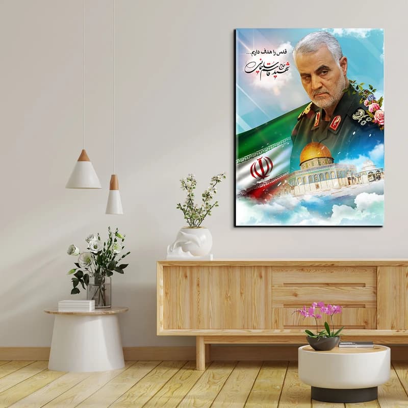 تابلو شاسی مدل سردار شهید حاج قاسم سلیمانی کد 32 — تصویر ۳