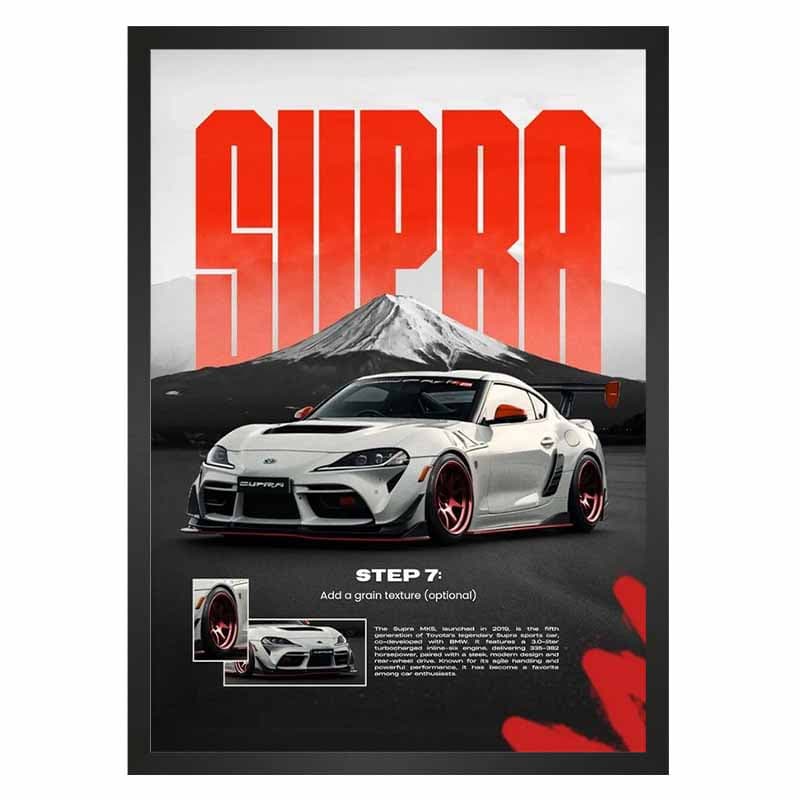 تابلو طرح ماشین تویوتا سوپرا supra